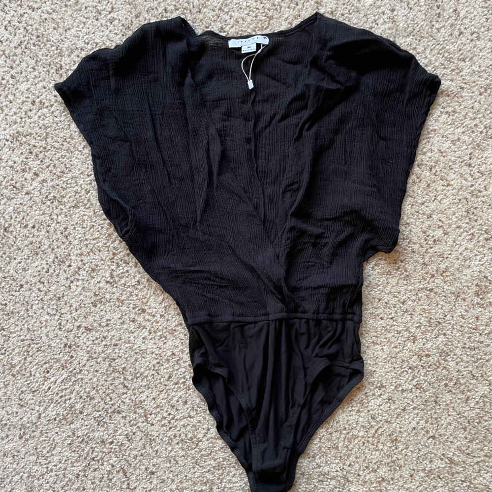 Black Low Cut Body Suit